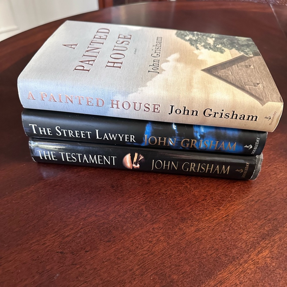 3 John Grisham Hardcover Books Street Lawyer Painted House The Testament 1st Ed